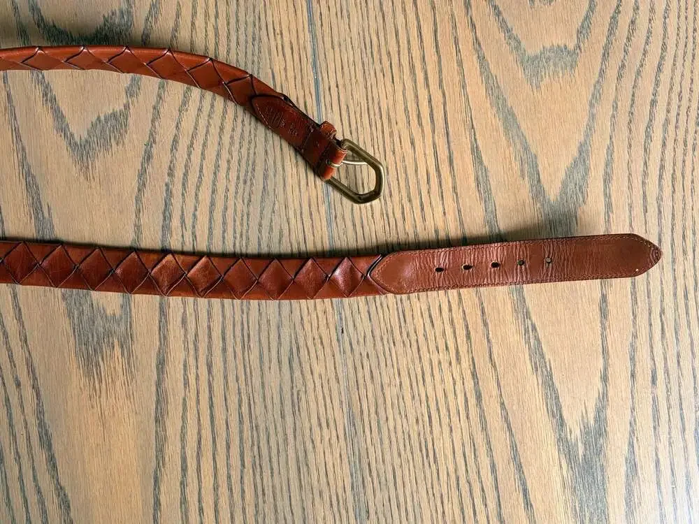 Coach 5925 Braided Leather Belt 42”
